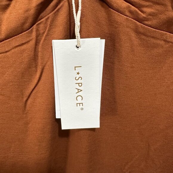 L* Space Revolve Size M Skirt “It's A Date” Brown Midi Side Slit Stretchy‎ NWT - Picture 14 of 14